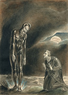 Hamlet and His Fathers Ghost by WIlliam Blake 1806